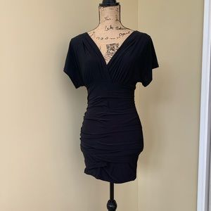 Forever 21 black ruched dress